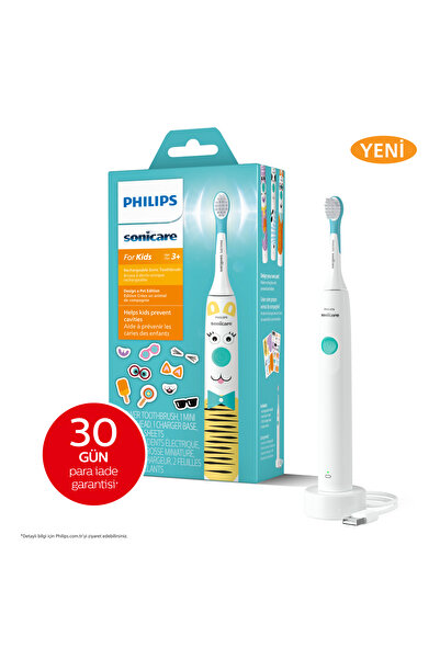 Philips Sonicare Çocuk Şarjlı Diş Fırçası, Hassas Temizlik, Sticker’lı, 2 Yoğ...