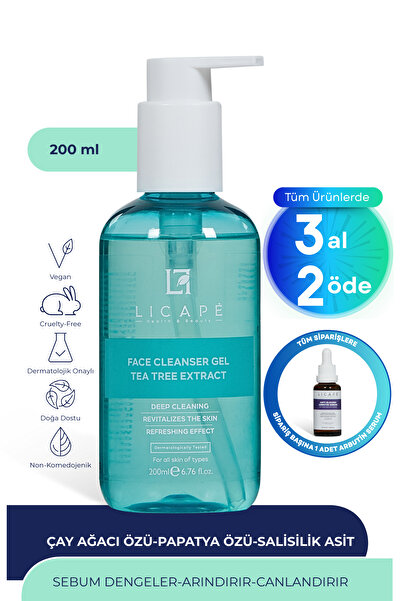 Licape Çay Ağacı Özlü Yüz Temizleme Jeli 200 ml