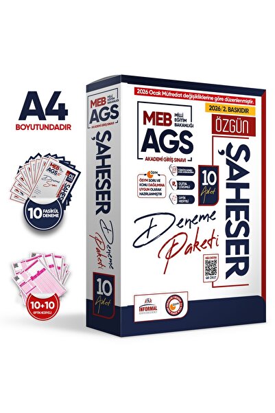 İnformal Yayınları 2026 MEB AGS Şaheser DENEME Paketi YENİ SİSTEM 10lu KURUMS...