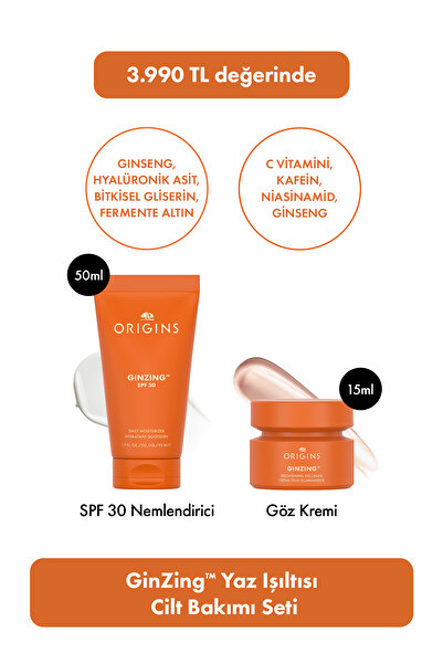Origins C Vitamini & Ginseng içeren GinZing™ Yaz İkilisi: SPF30 Nemlendirici ...
