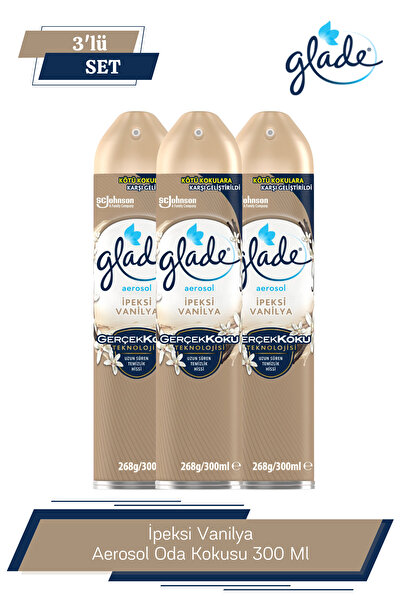 Glade Sprey Aerosol Ipeksi Vanilya 300 ml X3 Adet