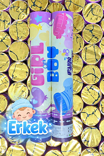 ZEYMERADE Cinsiyet Partisi 1 Adet Mavi Erkek Konfeti Cinsiyet Belirleme Konfe...