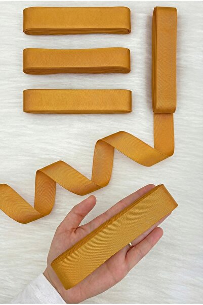 ZEYMERADE Mustard Grogren Ribbon 3 cm 10 Mt, Bohça Dowry Wedding Circumcision...