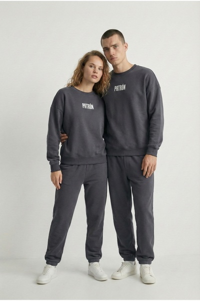 ablukaonline Unisex Oversize Patron Baskılı Premium Kapüşonlu Sweatshirt Antr...