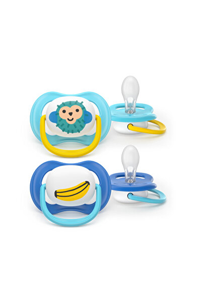 Philips Avent Ultra Air - Комплект от 2 ортодонтски залъгалки без BPA, 6–18 м...