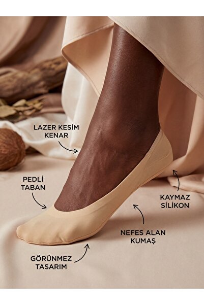 Katia&Bony Γυναικείες αόρατες κάλτσες με μαξιλαράκι στη σόλα και κομμένες με ...