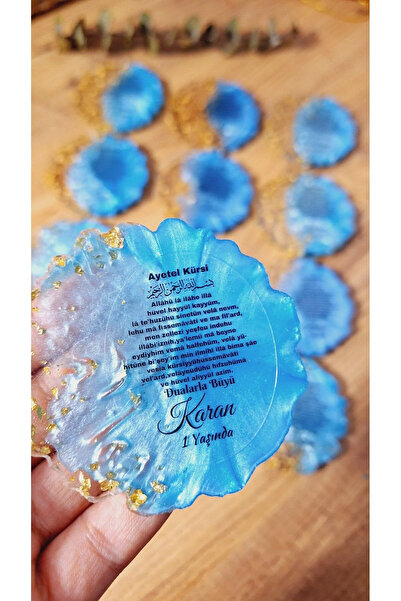 melodi Mavi Epoksi Magnet Sünnet Doğum Günü Mevlüt 10 Adet