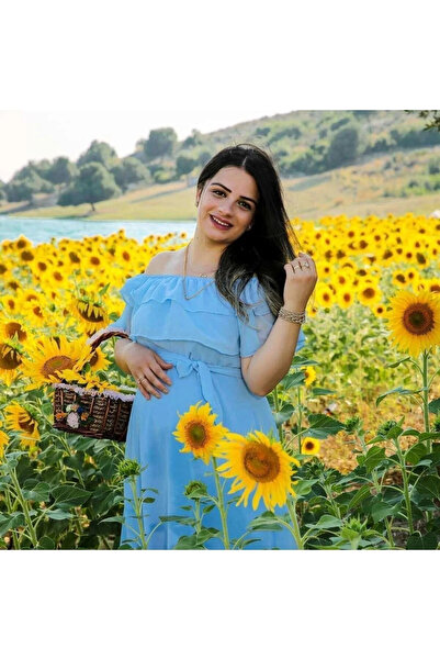 MACFLY Rochie din șifon cu guler cu volane