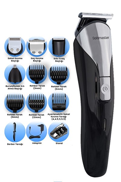 GOLDMASTER Popüler Kablolu Kablosuz Paslanmaz Çelik Adaptörlü Standlı Full Er...