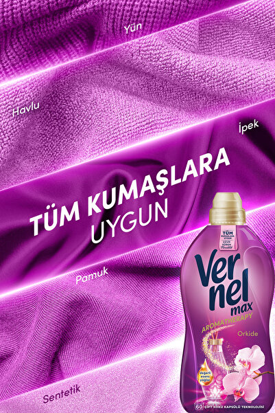 Vernel Max Konsantre Çamaşır Yumuşatıcısı 1440ml (60 YIKAMA) Orkide