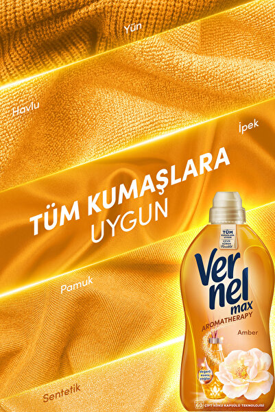 Vernel Max Konsantre Çamaşır Yumuşatıcısı 1440ml (60 YIKAMA) Amber