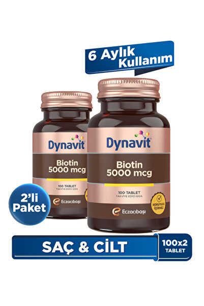 Dynavit Biotin 5000 Mcg 100 Tablet 2 Adet