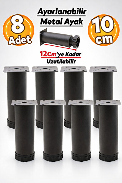 Badem10 Ayarlanabilir Mobilya Kanepe Baza Koltuk Metal Destek Yükseltici Ayağ...