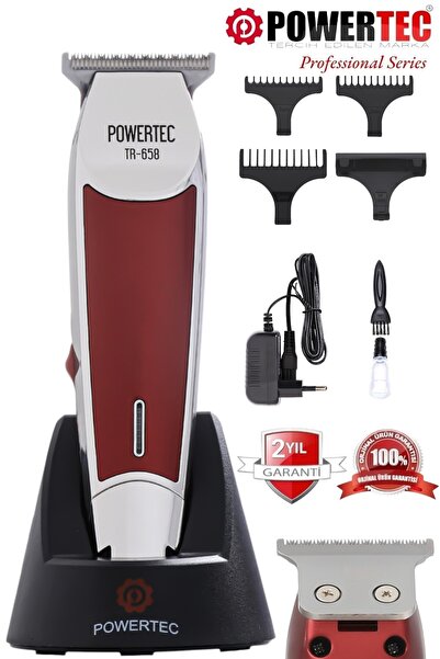 POWERTEC TR-658 Şarjlı Tıraş Makinesi | Sakal, Ense, Saç Kesim – Profesyonel ...