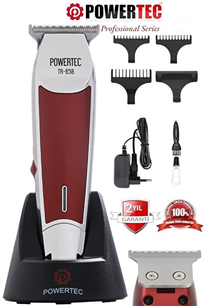 POWERTEC TR-658 Şarjlı Tıraş Makinesi | Sakal, Ense, Saç Kesim – Profesyonel ...