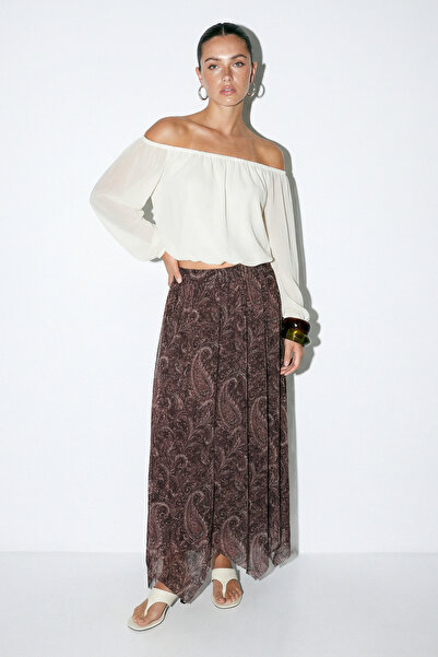 Drop by TrendyolMilla Smeđa Til suknja TDRSS26ET00026