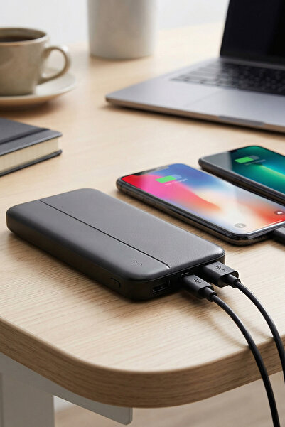 S-LINK IP-G10N Siyah Micro+Type C Girişli 10000mAh Taşınabilir Şarj Cihazı Po...