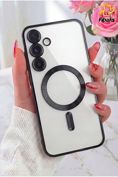 Fibaks Galaxy S24 FE Kılıf Magsafe Wireless Şarj Destekli Parlak Renkli Lens Korumalı Kapak