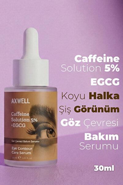 AXWELL Göz Altı Serumu – %5 Kafein + EGCG – Morluk ve Şişlik Karşıtı Göz Çevr...