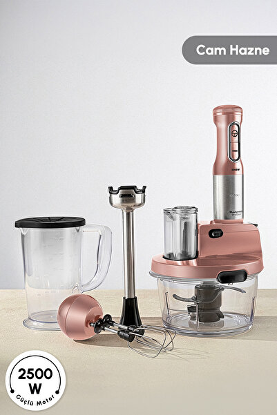 Karaca Mastermaid Prosteel Glass Food Processor Long Blender Feet 6 Blades 25...