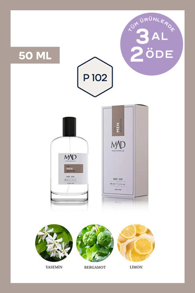 Mad Parfüm Mad P102 Selective 50 ml Erkek Parfüm | Odunsu & Meyvemsi Notalar