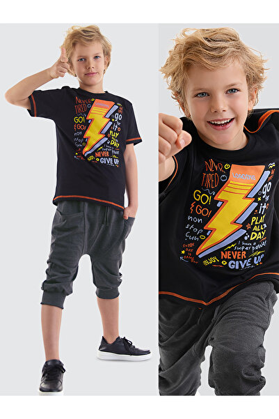 MSHB&G Αγόρι καλοκαιρινό μπλουζάκι και σετ Κάπρι - Loading