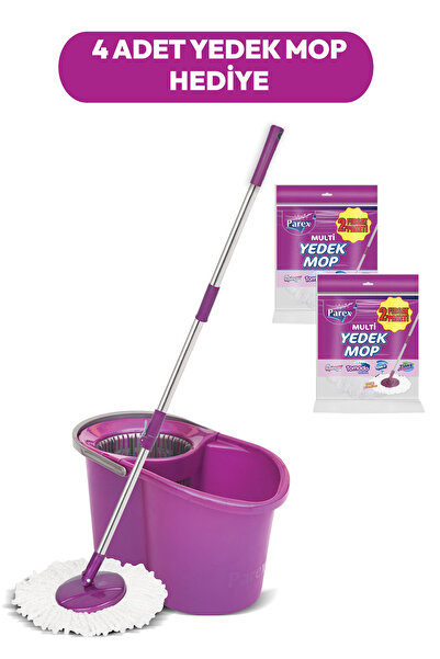 Parex Tornado Otomatik Temizlik Seti ve 4'lü Yedek Mop Paketi