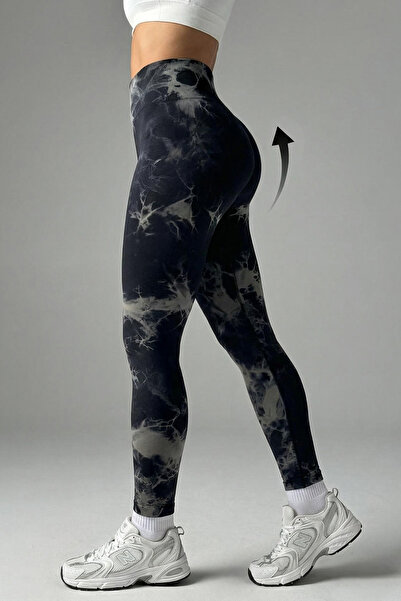 Trendyol Collection Μαύρο χωρίς ραφές / χωρίς ραφές Πλεκτό αθλητικό κολάν με ...