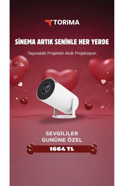 Torima HY300T Lite Taşınabilir Sinema Projektörü Ev Sineması Bluetooth Androi...
