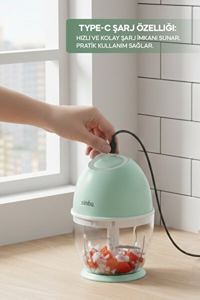 Sinbo SHB-7503 Şarjlı Kablosuz Rondo – Paslanmaz Çelik Bıçaklı