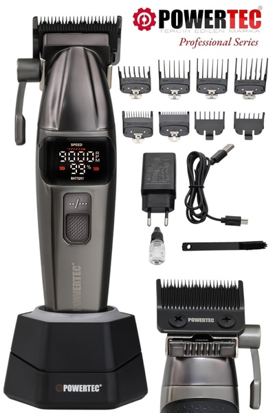 POWERTEC TR-4646 Profesyonel Saç Sakal Tıraş Makinesi ( 0.5mm Tarak Dahil )