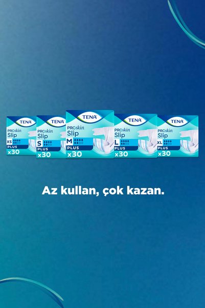 TENA ProSkin Slip Plus Yetişkin Hasta Bezi 6 Damla XL - 30'lu 1 Paket (30 Adet)