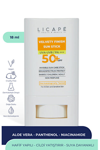 Licape Yüksek Koruma Suya Dayanıklı Tüm Yaş Grubuna Uygun Stick 50 Faktör Gün...