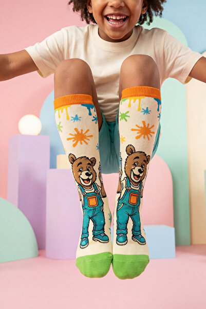 Katia&Bony Çocuk Ayıcıklı Dizaltı Çorap