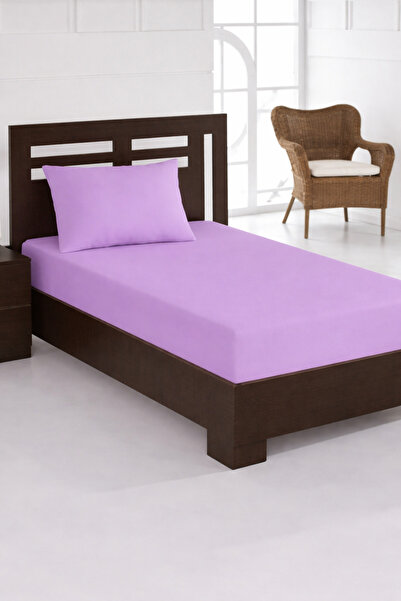 Çeyiz Diyarı Combed Cotton Single Size 120X200 cm Fitted Sheet Lilac
