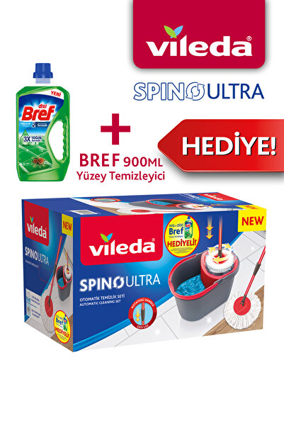 Vileda Yüzey Temizliyici Hediyeli Spino Ultra Otomatik Temizlik Seti