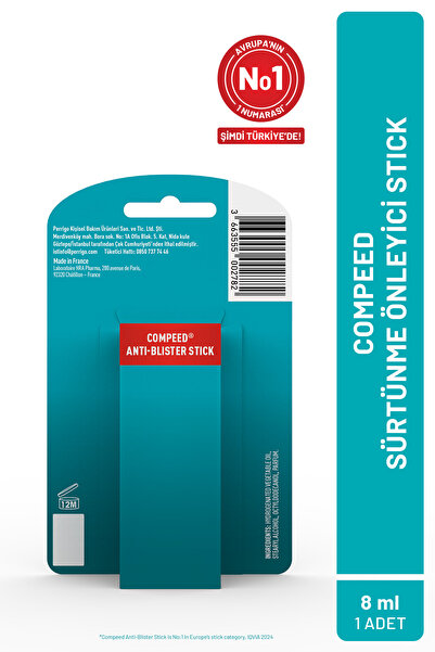 Compeed Sürtünme ve Kabarcık Önleyici Ayak ve Vücut için Stick 8 ml -Su Toplaması Karşıtı Koruyucu Bakım