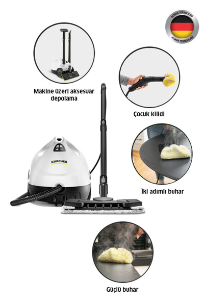 Karcher Kst 2 Cloth Set 1500W 3.2 Bar Buharlı Temizlik Makinesi - Beyaz