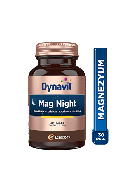 Dynavit أقراص ماج نايت 30 - مغنيسيوم للمساء/الليل - بيسجلسينات المغنيسيوم، با...