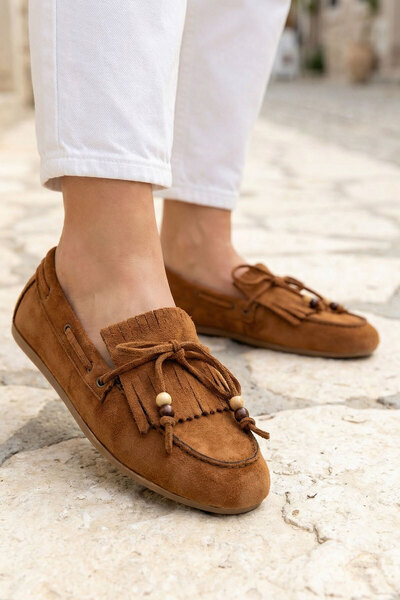 SOHO Pantofi de damă din piele intoarsa maro 21379