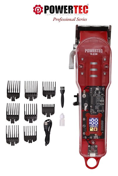 POWERTEC TR-3100 Profesyonel Şarjlı Saç Sakal Tıraş Makinesi ( 9100 RPM )