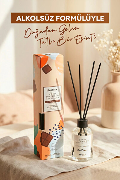 Papilion Çikolata Kokulu Çubuklu Oda Kokusu 100 ml Kalıcı Ortam Kokusu