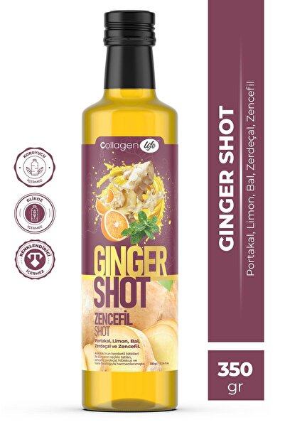 COLLAGEN LIFE Ginger Shot Portakal, Zencefil, Zerdeçal, Bal, Nane Özü, Hibisk...