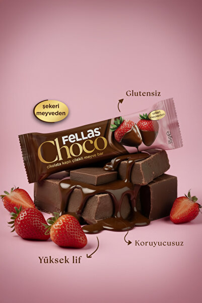 Fellas Choco - Çikolata Kaplı Meyve Bar (35 g) - Karma Kutu (3 x 4)