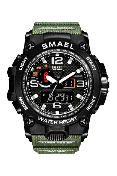 SMAEL ساعة يد رجالية 1545 إكسسوار مجوهرات جندي أخضر