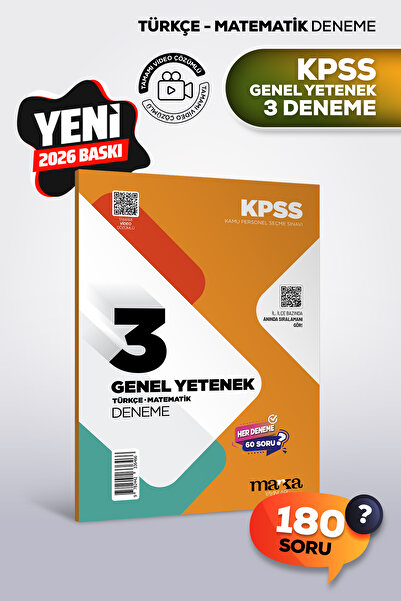 Marka Yayınları 2026 KKPSS Genel Yetenek 3 Deneme Sınavı | 180 Soru | Tamamı ...