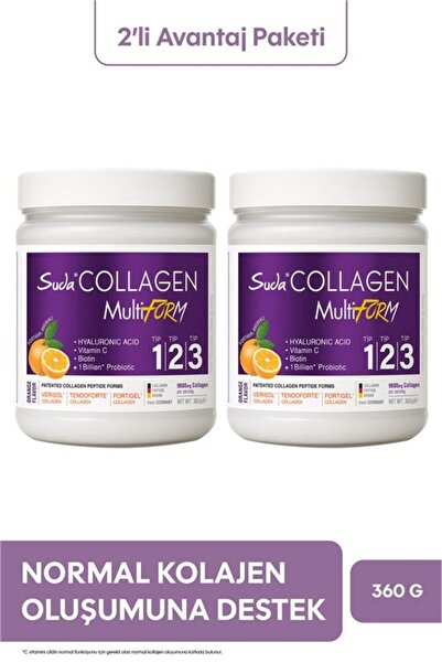 Suda Collagen MULTIFORM PORTAKALLI KAVANOZ 360 G X2