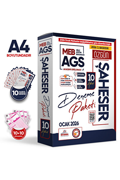 İnformal Yayınları 2026 MEB AGS Şaheser DENEME Paketi YENİ SİSTEM 10lu KURUMS...