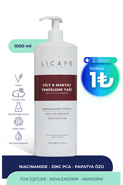 Licape İki Aşamalı Cilt Ve Makyaj Temizleme Yağı 1000ml