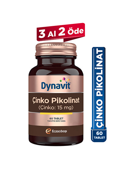 Dynavit Çinko Pikolinat 15mg 60 Tablet - Zinc Picolinate - Saç & Cilt & Tırna...